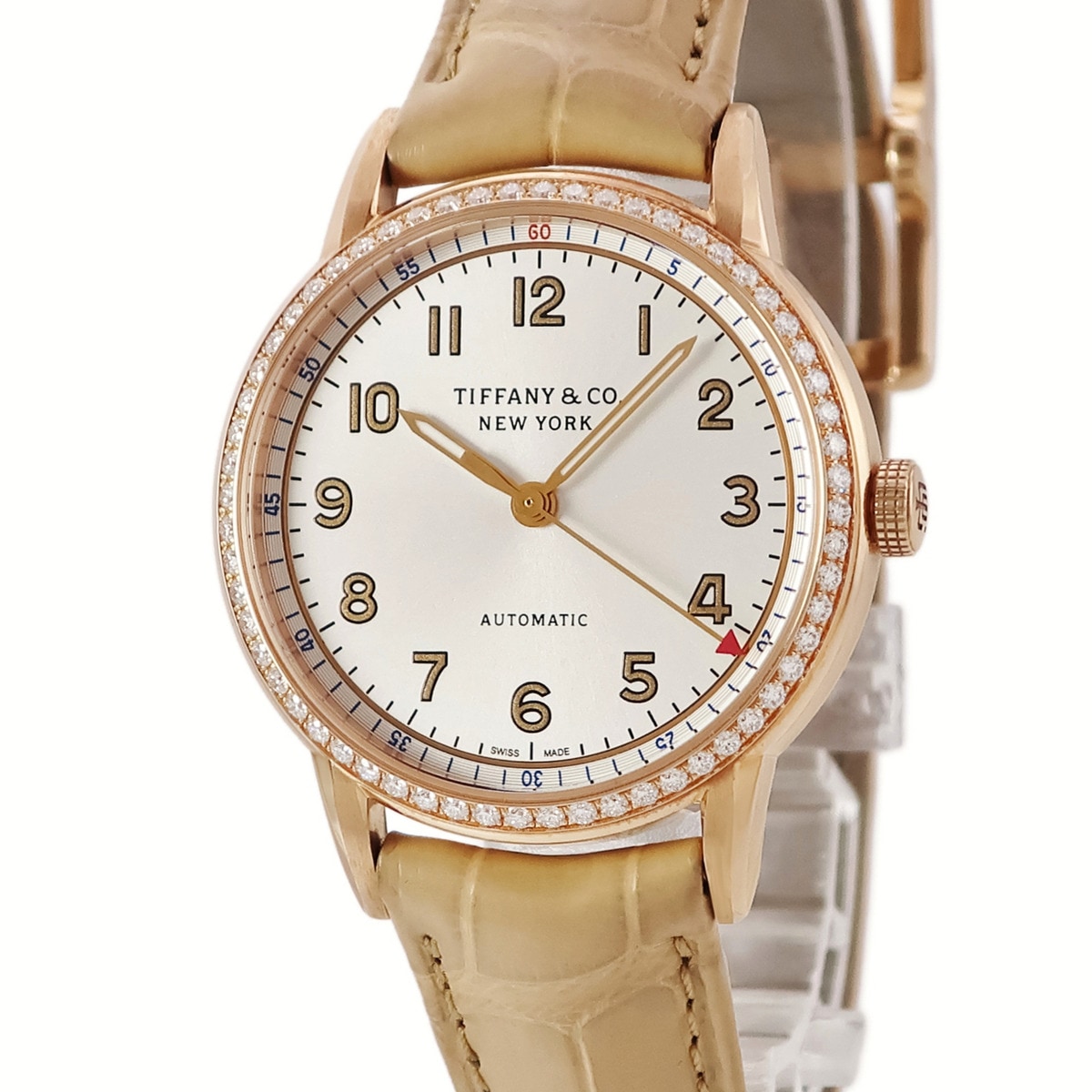CT60 3-Hand 34mm 36342056 自動巻き レディース K18PG無垢 ピンクゴールド 純正ダイヤ アラビア 3針 3年保証