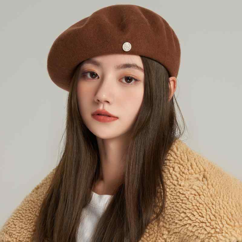 秋服 レディース ファッション オシャレ アイテム カワイイ シンプル 大人カワイイ 韓国スタイル ハイエンド ウール ベレー帽 フェミニン レトロ ペインター ハット