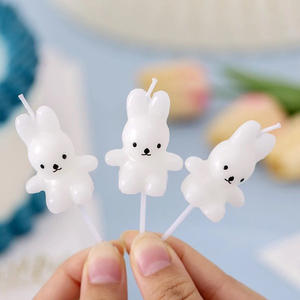 【別倉庫からの配送】 Qoo10] ウサギ ろうそく キャンドル 誕生日 お キャラクターグッズ