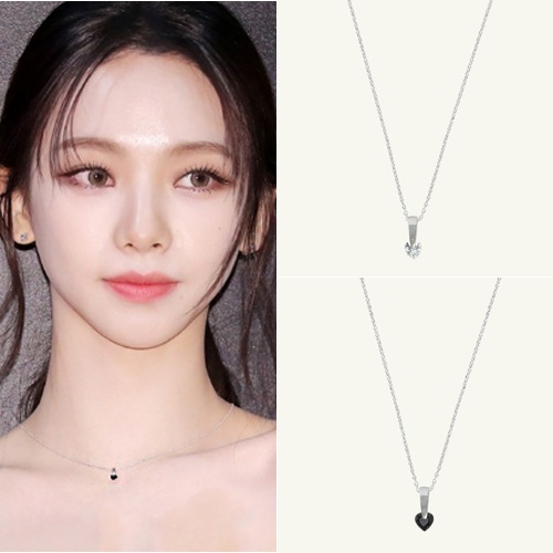 [Silver925] [エスパカリーナ水泳協賛ネックレス] [韓国の人気芸能人着用] One Clip Heart Necklace デイリーアクセサリー セレブが愛するカスタムジュエリー