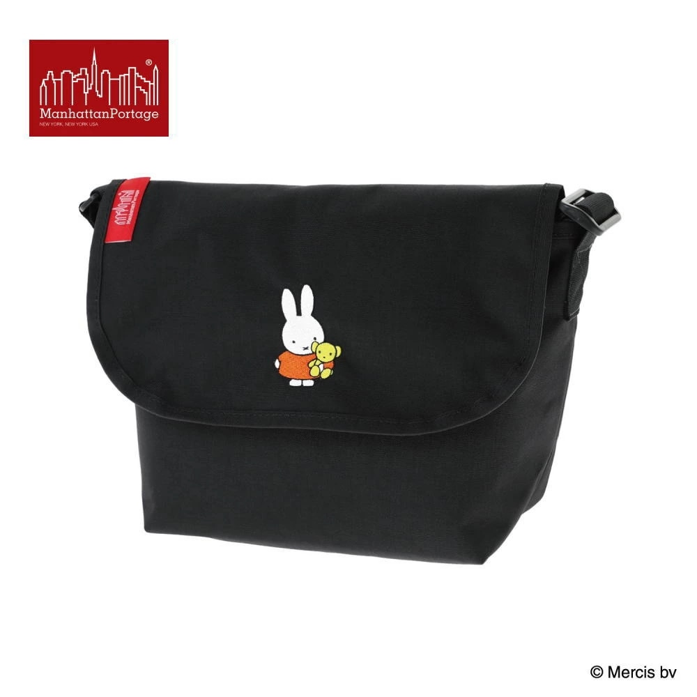 バッグ NYLON MESSENGER BAG/SM/ BACK POCKET W/ DIVIDER MAGNET 500D CORDURA ミッフィー 70 ブラック 1605-JR-BP-D-MG