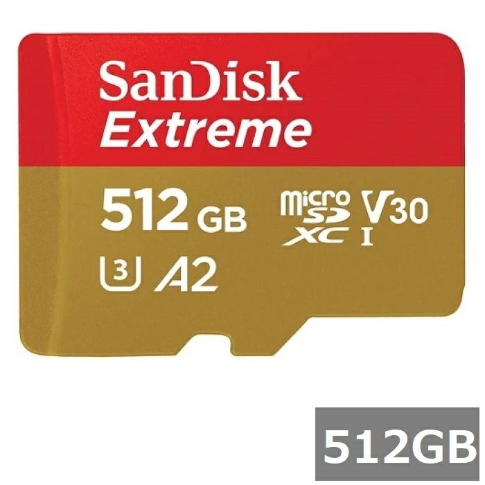 サンディスク マイクロSD MicroSDXC SDSQXAV-512G-GN6MN Extreme 512GB Sandisk マイクロSDXCカード microSDカード Class10