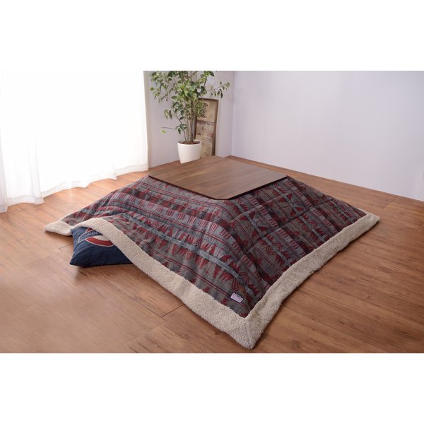 薄掛けコタツ布団 赤 KK-143RD 北欧 190190