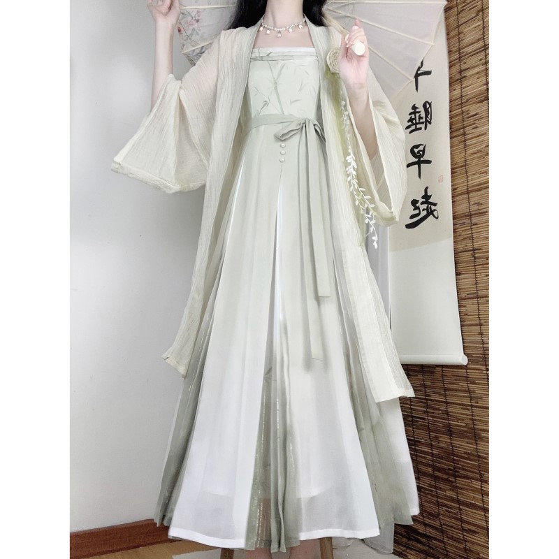 正規品デザイン玉骨改良cos服日常cos要素新韓国ワンピース
