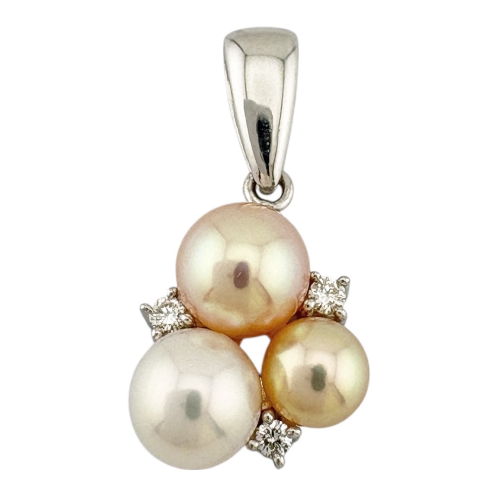 タサキ ペンダントトップ 18金 K18ホワイトゴールド パール TASAKI 中古 美品
