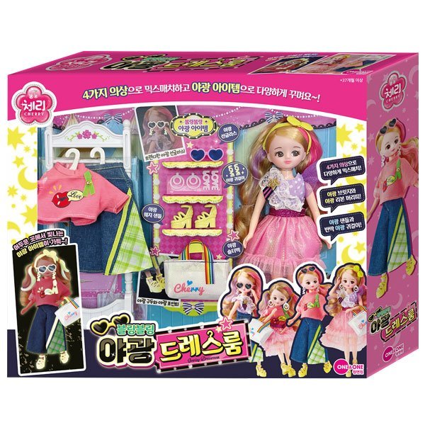 ワンアンドワン-チェリー キラキラ 夜光 ドレスルーム