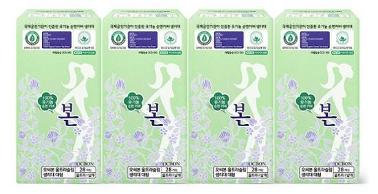 有機純正超薄ナプキン4パック2種から1種を選択してください（中型28P / 大型30P）