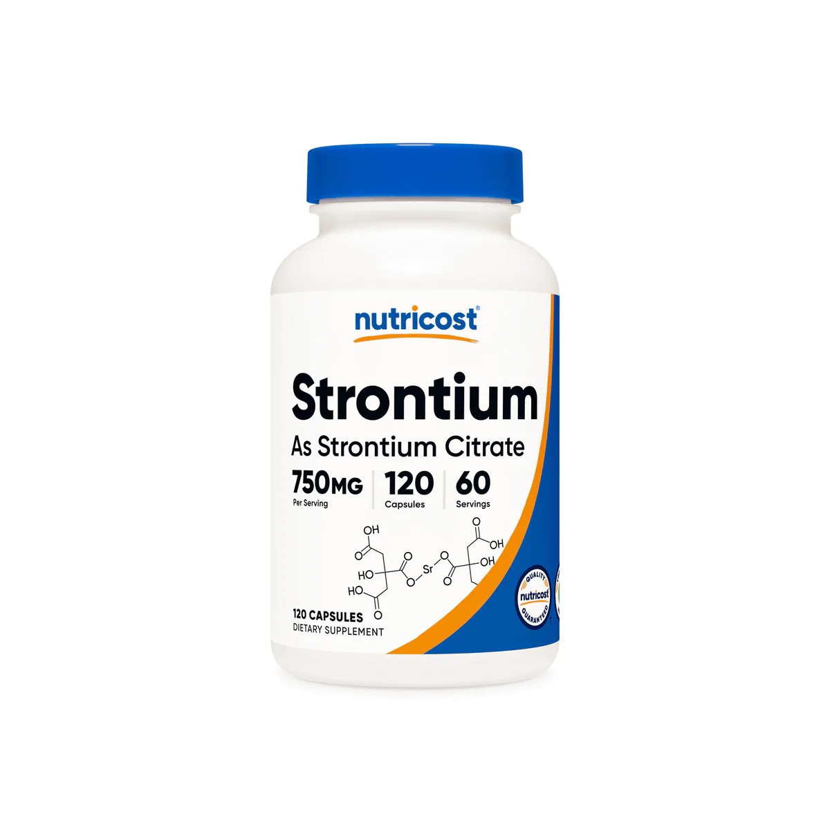 [USA] Nutricost ニュートリコスト Strontium (375 MG x 2) カプセル 120錠