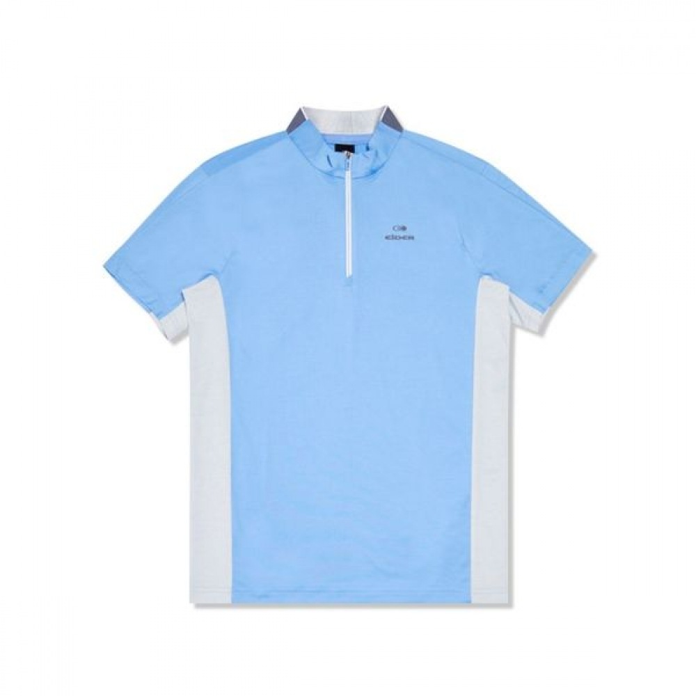 [アイダー] メンズディノアイスネック半袖ジップアップ Tシャツ_DMM22202B1