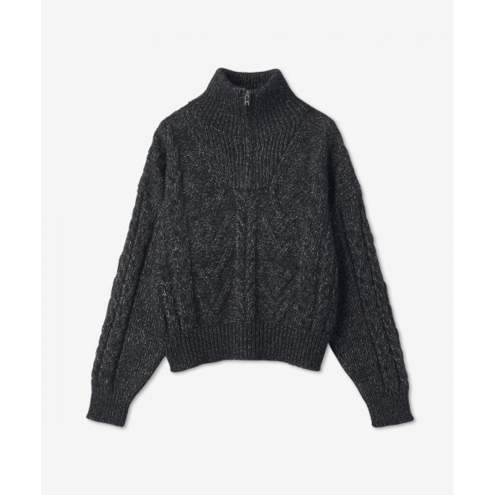 GANNI 女性用チャンキーケーブルニット-ブラック/K1771099