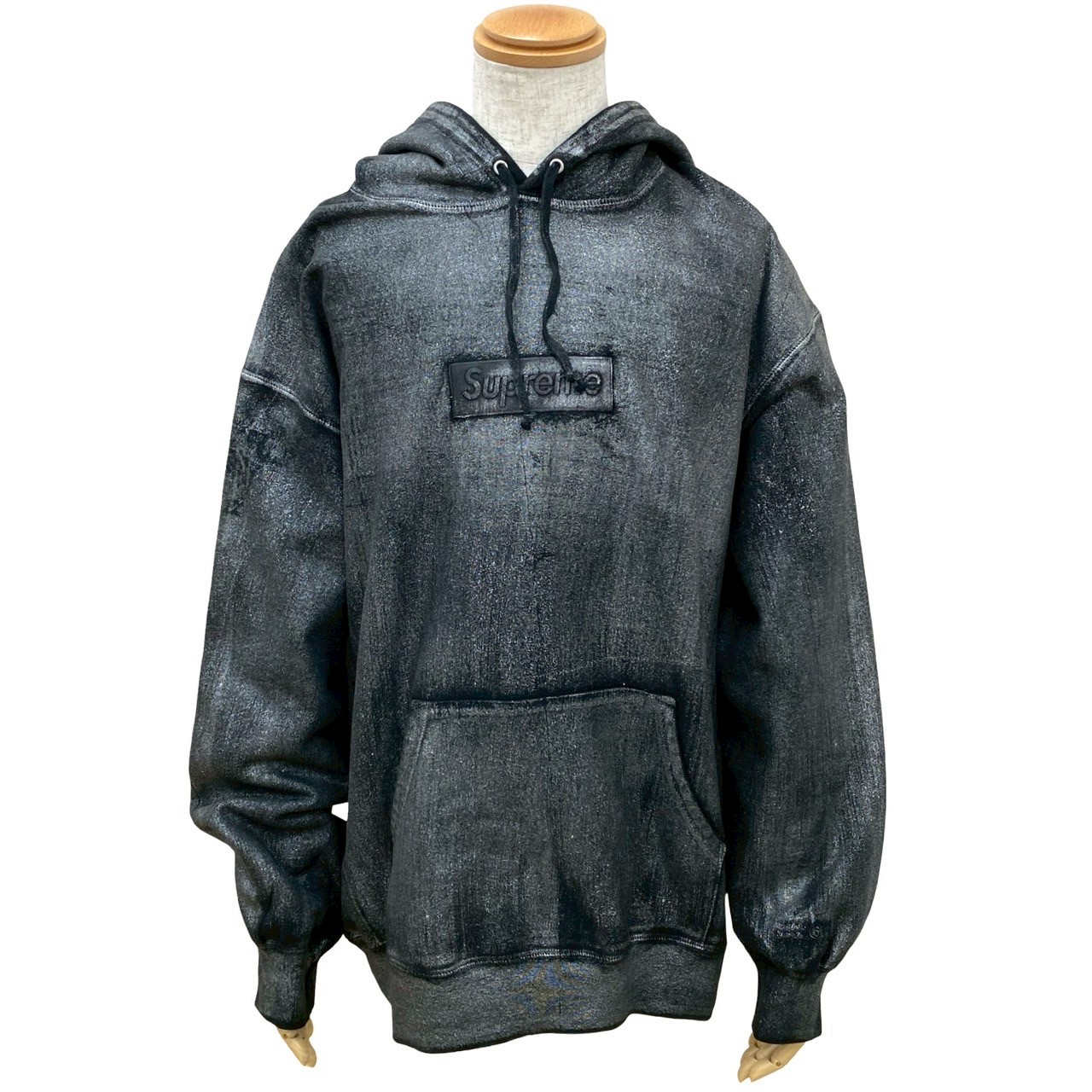 SUPREME×MM6 ロゴ フーディパーカー コットン ポリエステル ブラック 62009