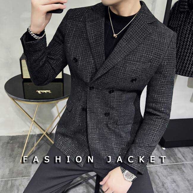 おしゃれ ブラック メンズスーツ メンズ ジャケット エレガント 高級感 上品 新作 ダブルブレスト チェック 無地 カジュアル 単品 紳士服 通勤 ビジネス 宴会 パーティー 結婚式 忘年 5,143円