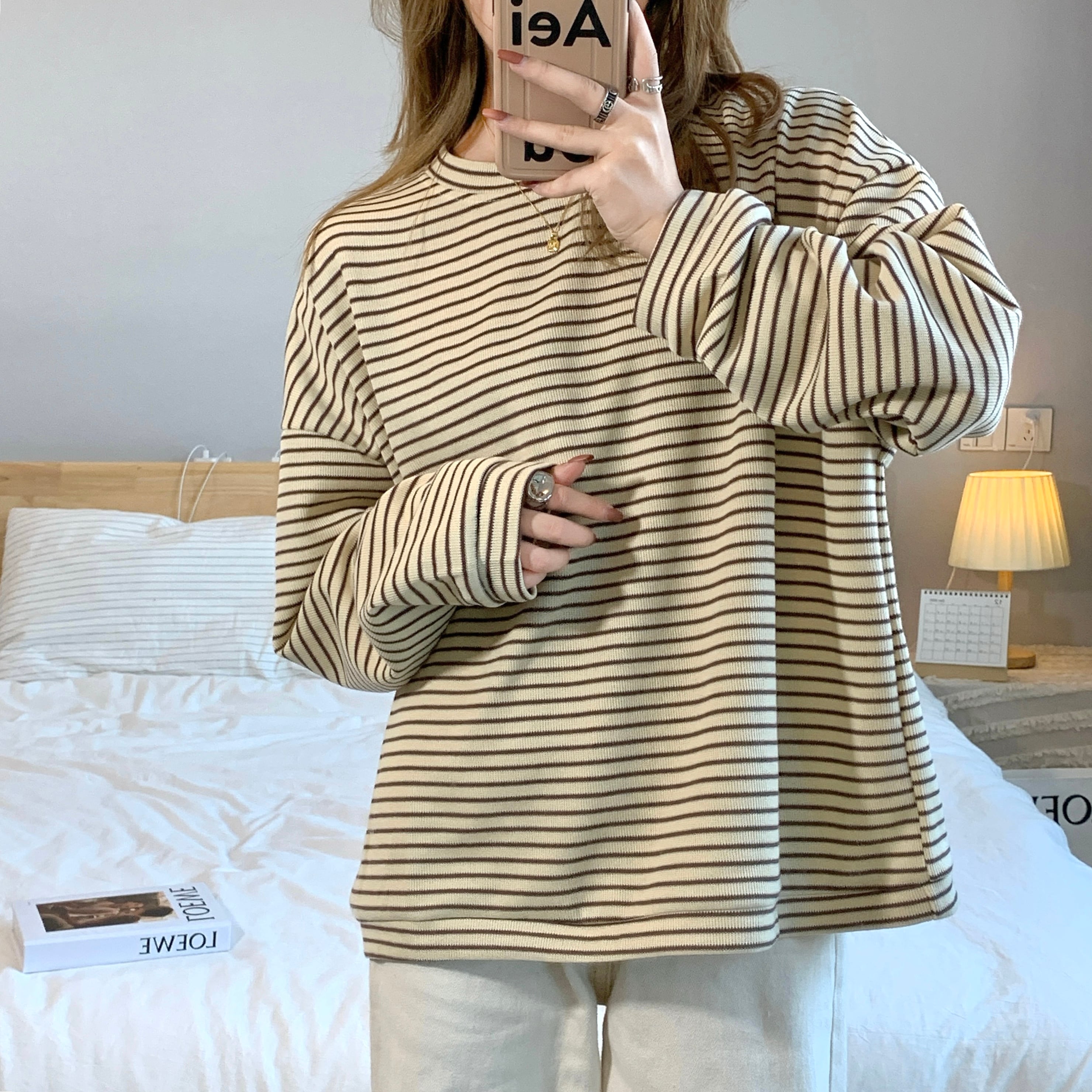 オーバーサイズボーダーニット トップス セーター 袖あり l ハイネック かわいい 大人可愛い シンプル カジュアル 大人 おしゃれ お洒落 レトロ 大人可愛い 大人女子 こなれ感 ラブリー キュ