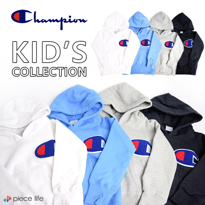 キッズ HOODY/ ビッグC ロゴ 裏毛 スウェット(CS4789) 黒 グレー 白 紺