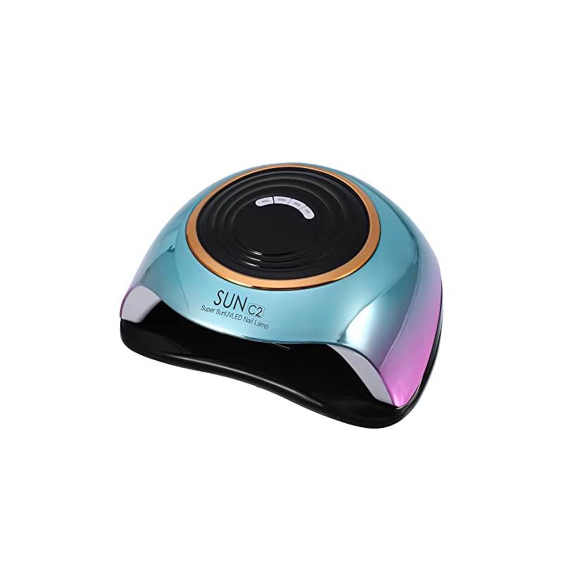VOCOSTE UV-LEDネイルランプ ポータブルネイルランプジェル マニキュアドライヤー 速硬化ネイルドライヤー 4個タイマーのセンサー付き 288W 63個ネイルライト ABS 藍色