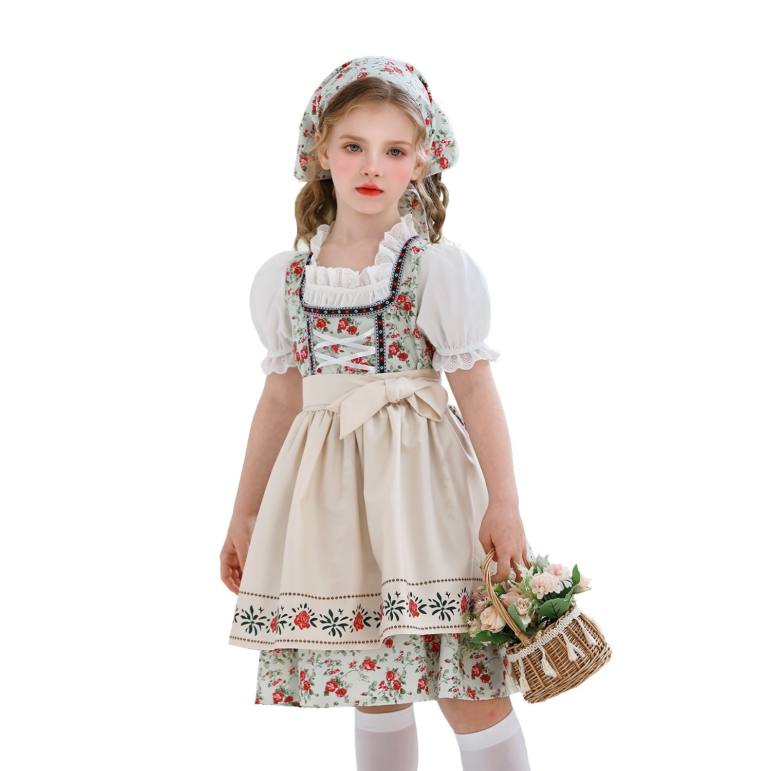 プレーリーコロニー 子供服 オクトーバーフェスト メイド服 田園風ガール ロリータ ファーム ディアンドル ドレス