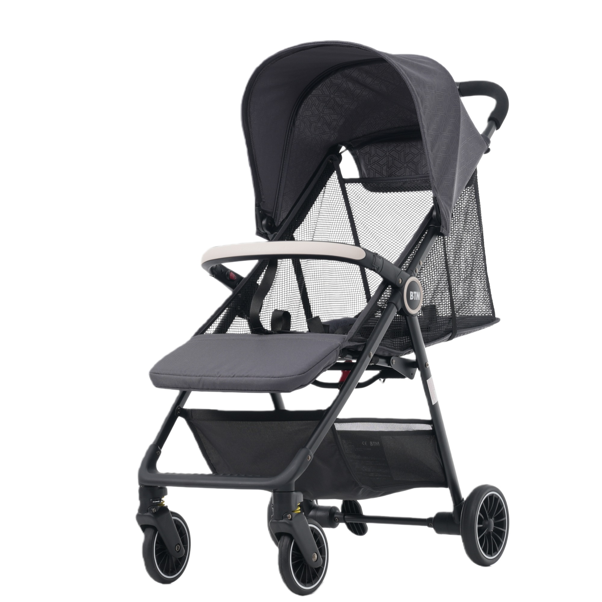 [国内発送 送.料無料]A114 ベビーカー 折りたたみ 超コンパクト 軽量 0~3歳頃 AB兼用 バギー メッシュ4輪 コンパクト リクライニング スタイリッシュ メッシュ シンプル 新生児 赤ちゃ