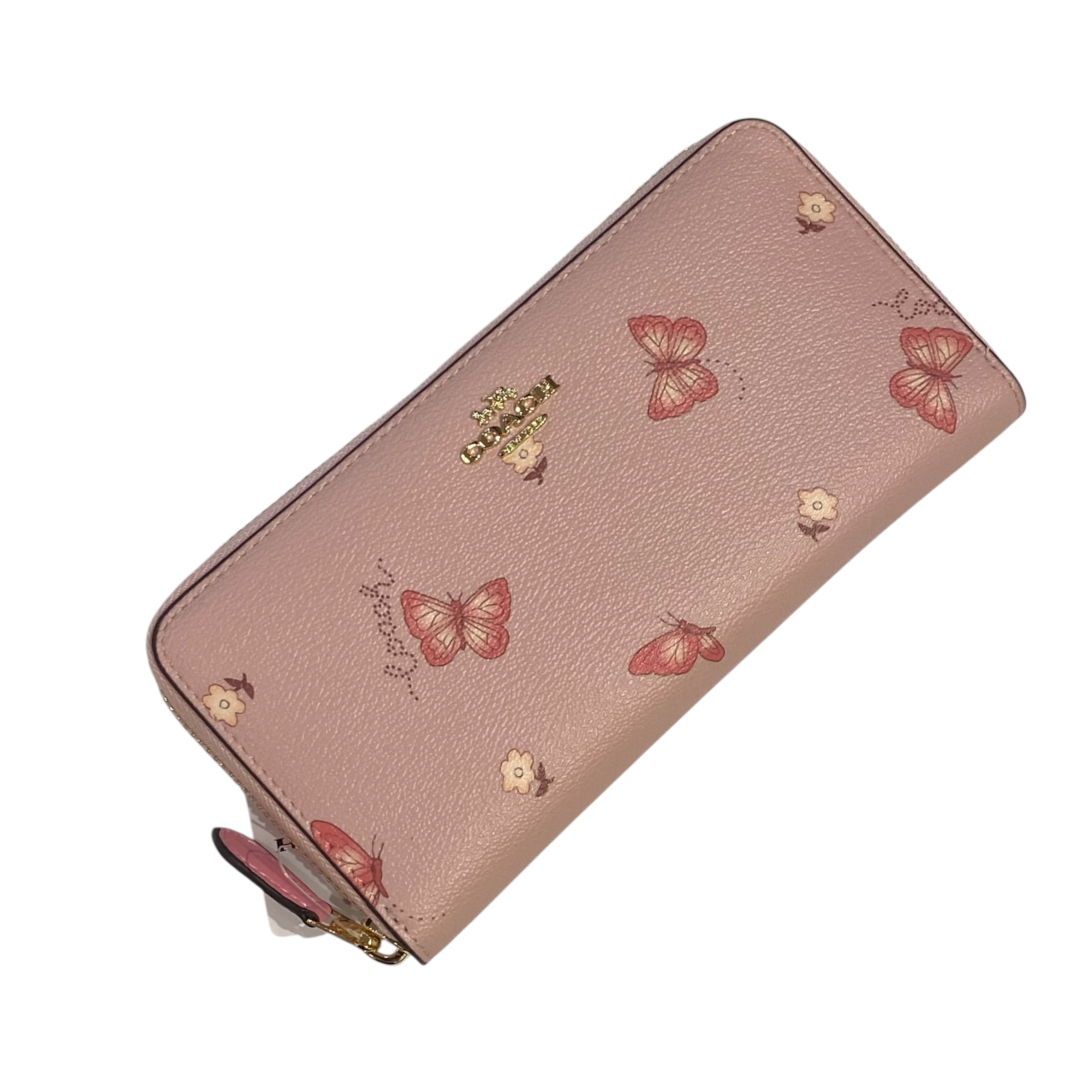 C2857 PVC ラウンドファスナー 長財布 ライトベージュ系×ピンク系 レディース ブランド アウトレット 展示品 決算セール 13,104円