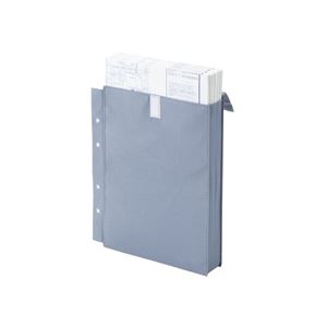 桜井 スターパックエコ 薄ネズ A4(大) W245×D50×H305mm 面ファスナータイプ 4穴 4φ A45DM 1パック(10枚)