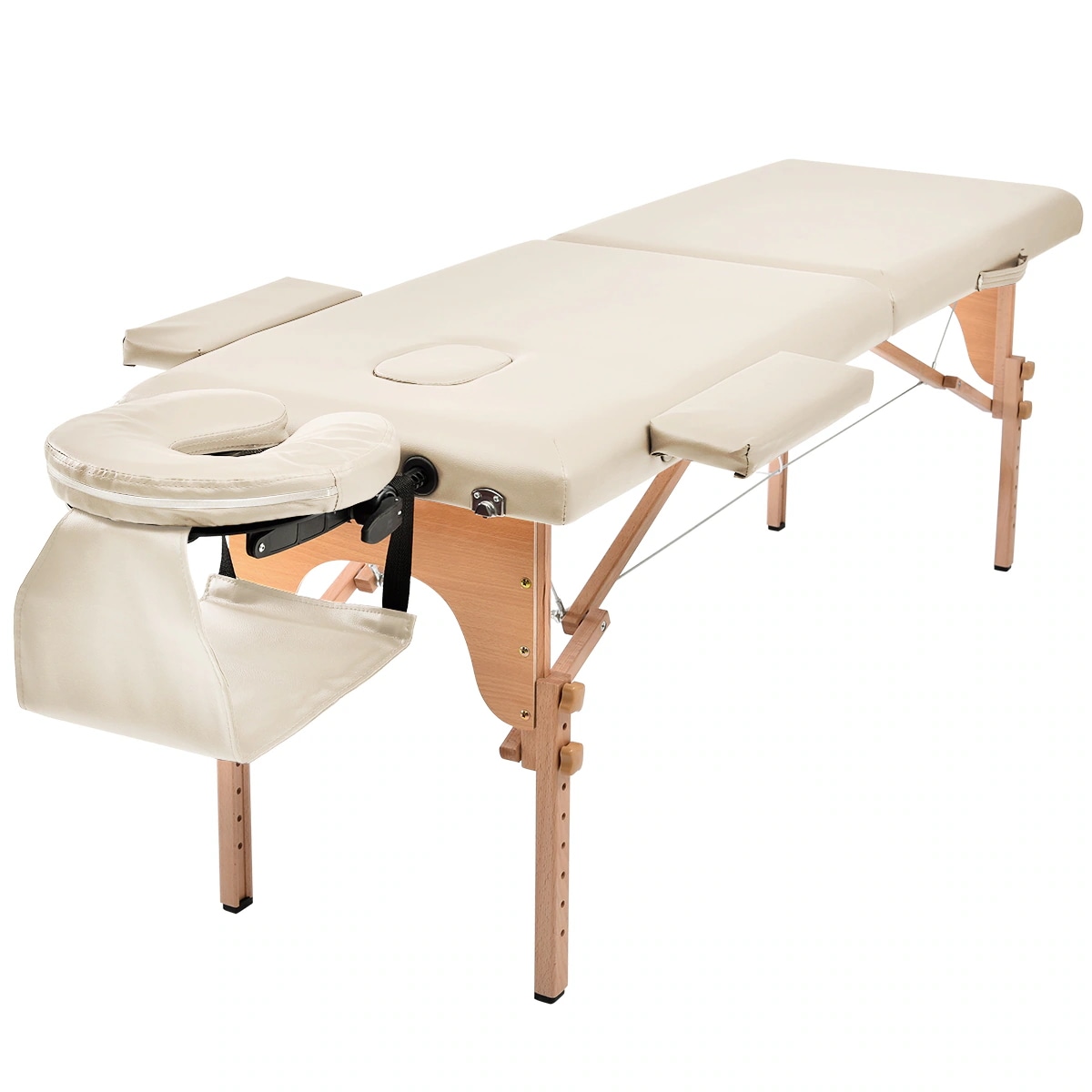 24時間限定価格！ [国内即発送]マッサージベッド 折りたたみ コンパクト 超軽量 エステベッド 5カラー選べる マッサージ台 施術台 施術ベッド ベッド 出張マッサージ（アイボリー）