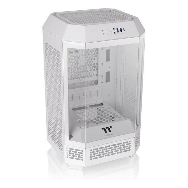 The Tower 250 Snow 3面強化ガラスパネル採用 八角柱型 Mini-ITX PCケース CA-1Z9-00S6WN-00