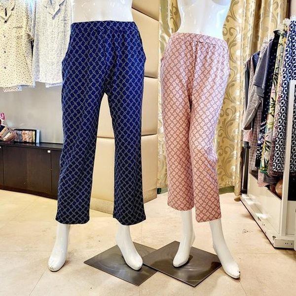 VEP3960M_カップルコートやチェーン柄のイージーウェアパンツ 15,354円