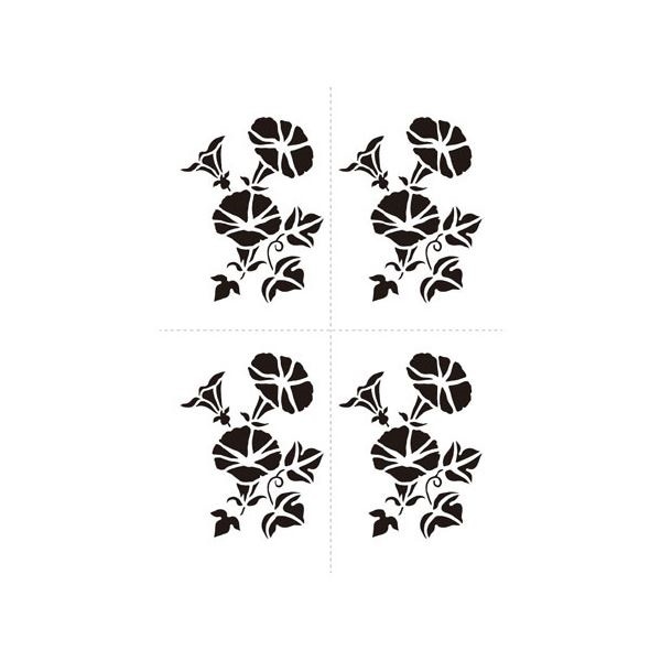 （まとめ）はるステンシル あさがお[x5セット]