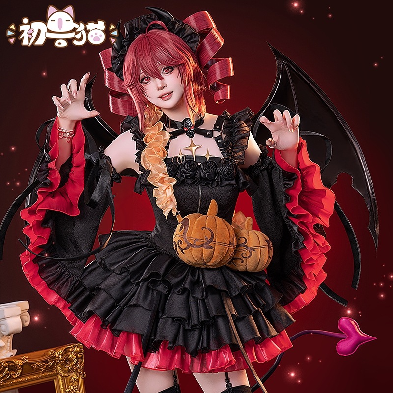 初獣猫コスチュームアクセントcos服tetoハロウィン小悪魔コスプレ女装lolitaワンピース