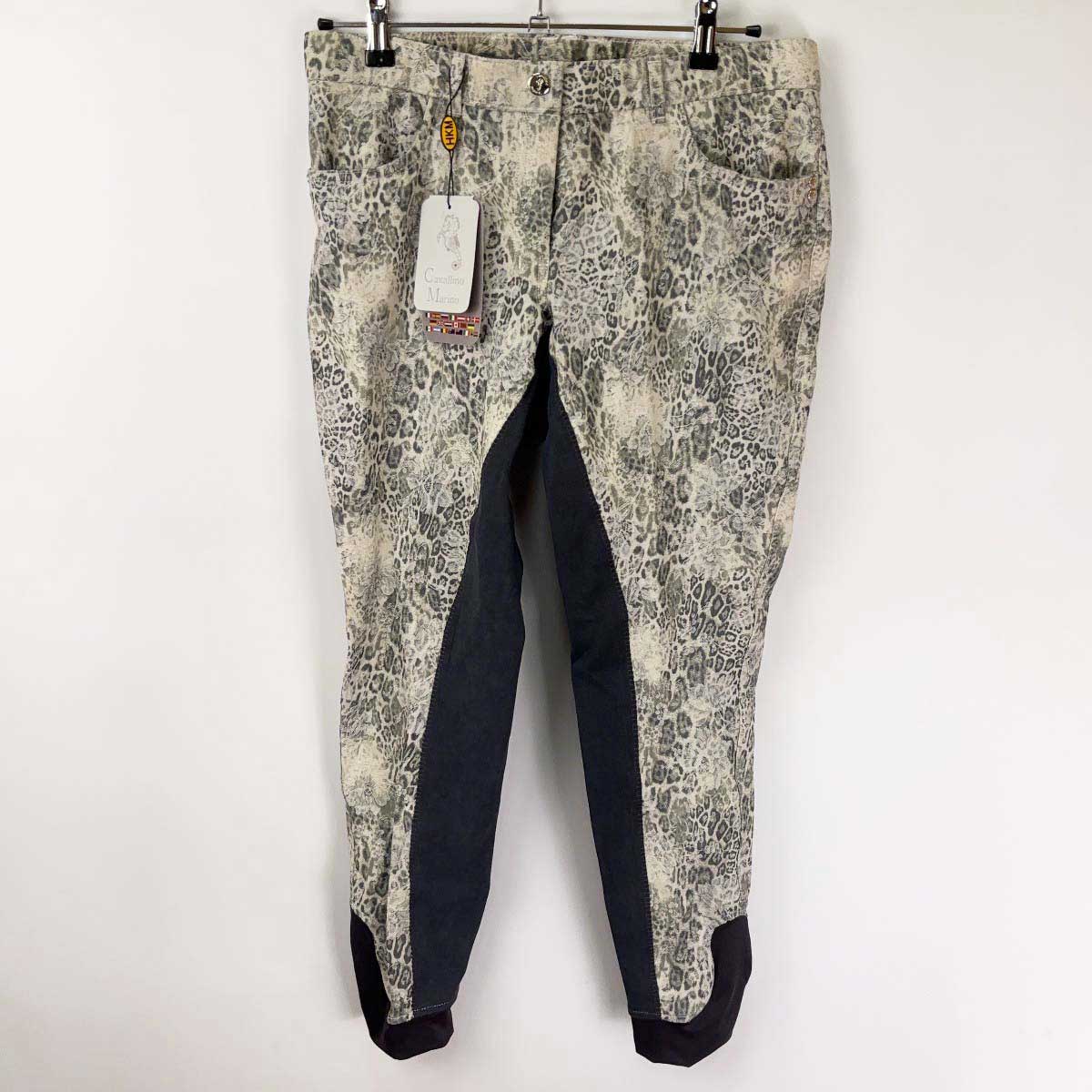 【中古・未使用品】Cavallino Marino カヴァリノ・マリーノ by HKM Reithose Arctic print フルグリップ キュロット 40 レディース 乗馬 馬術