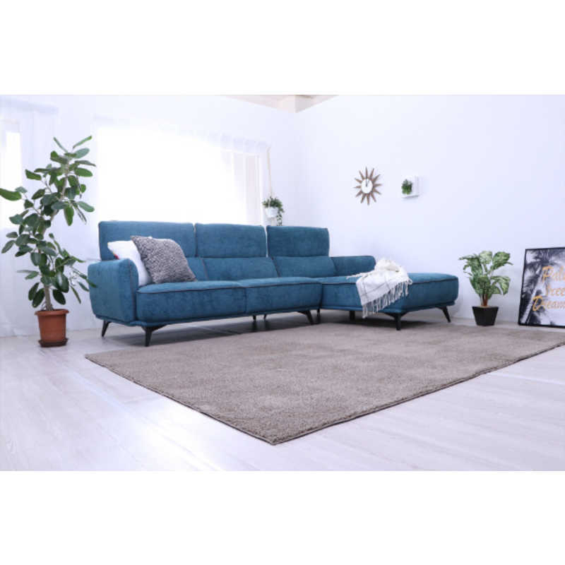 イケヒコ　タフト風ミックスパイルラグ プリーム (約200×250cm/ブラウン)