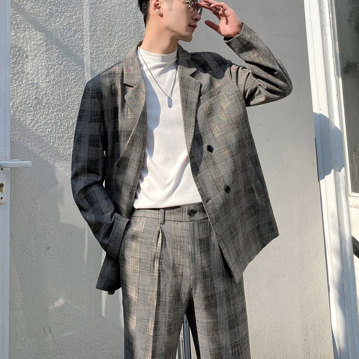 入学式セットアップメンズスーツカジュアルスーツスリムスーツビlジネス紳士服2つボタンダブルウォッシャブル洗える細身ベスト2点セット上下セット通勤就職入社式宴会パーティー春春秋