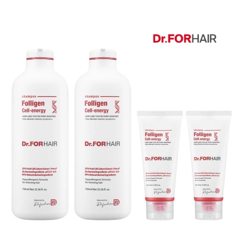 【正規品】ドクターフォーヘア セルエナジーシャンプー 750ml x 2 + 100ml x 2/頭皮ケアシャンプー