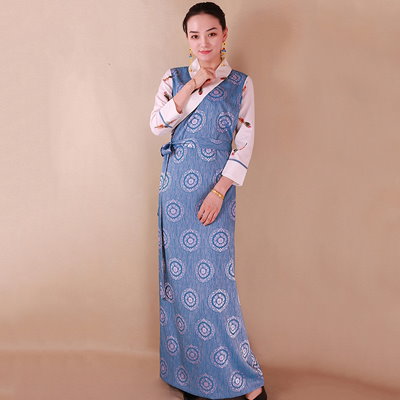 新品 チベットドレス : レディース服 チベット 長袍 定番特価