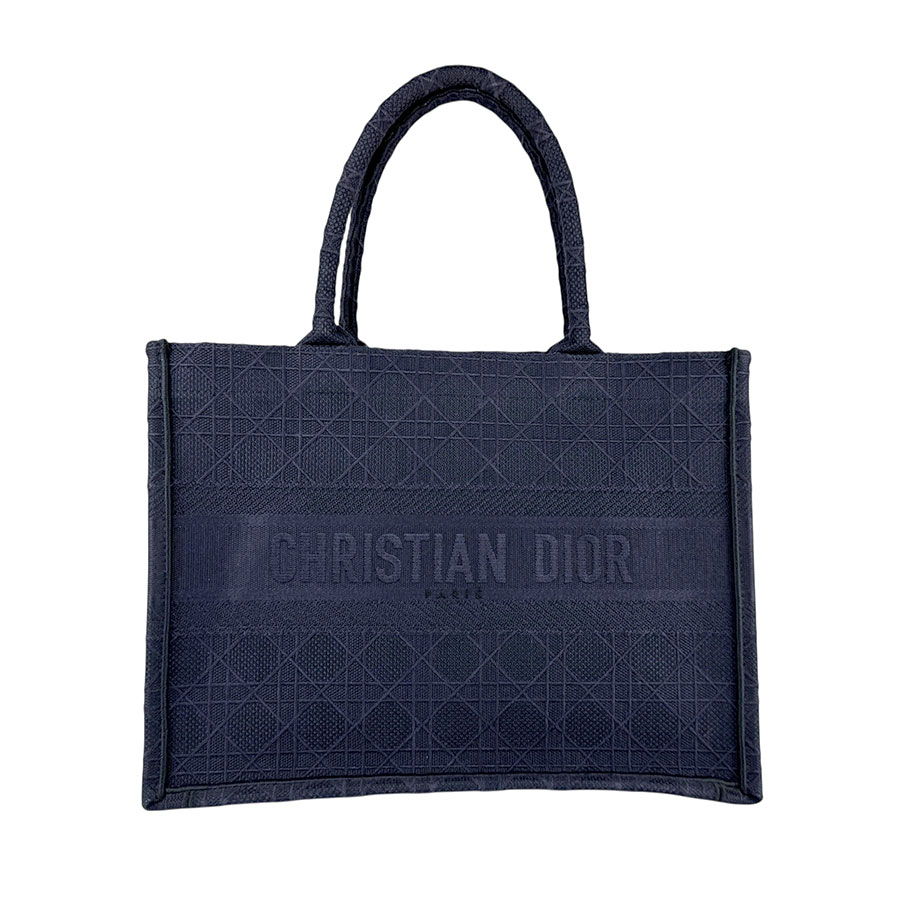 クリスチャンディオール Christian Dior ハンドバッグ ブックトート キャンバス ネイビー レディース z6319