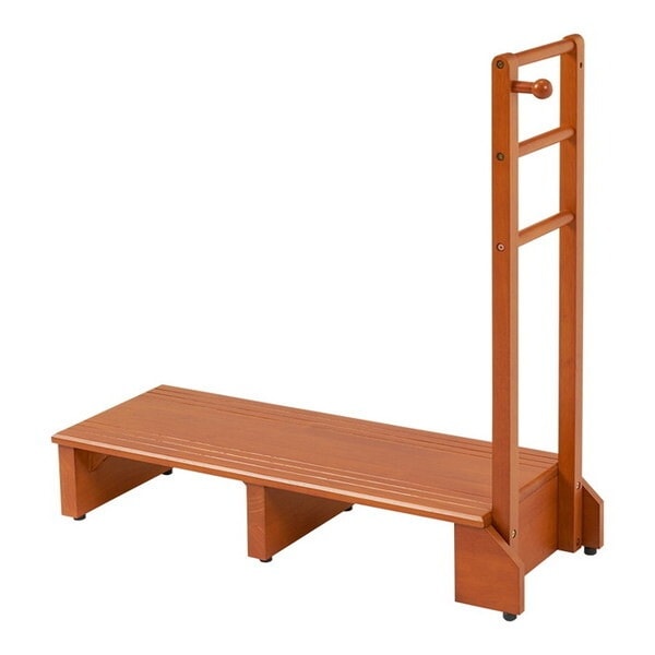 VH-7938LBR-W 手すり付き玄関踏み台(片側手すり・ワイド) メーカー直送