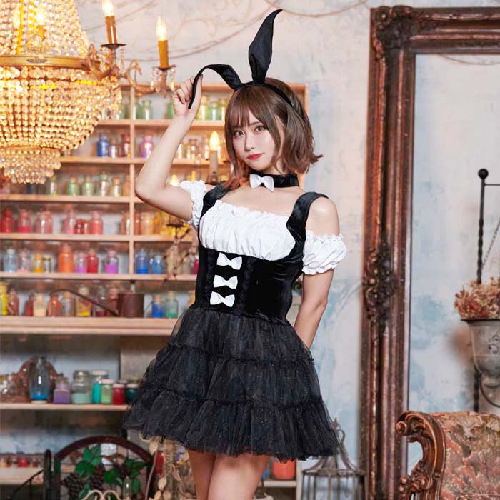新品限時!優!惠! ハロウィン コスプレ バニーガール 衣装 バニー 擬人化 アニマル 衣装 うさ耳 うさぎ ワンピース 仮装 コスチューム コス おすすめ 可愛い セクシー 大きいサイズ 大人 レデ