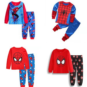 キッズパジャマ 2点セットスパイダーマン ルームウェア 子供服 セットアップ 保育園 部屋着 長袖