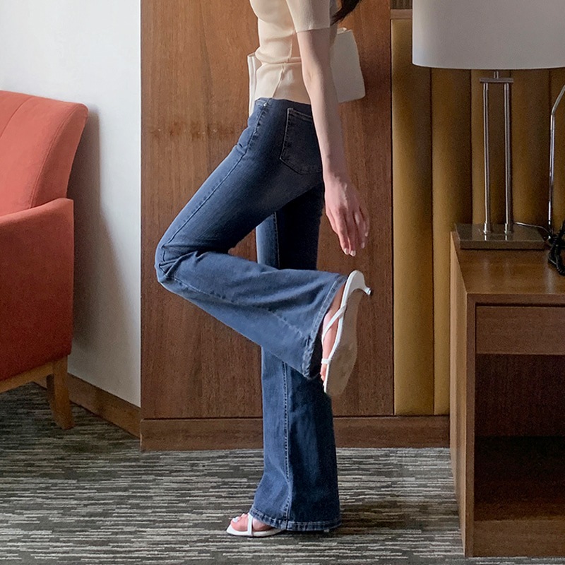 [tje0507] 韓国ファッションテンセル ブーツカット デニム パンツ