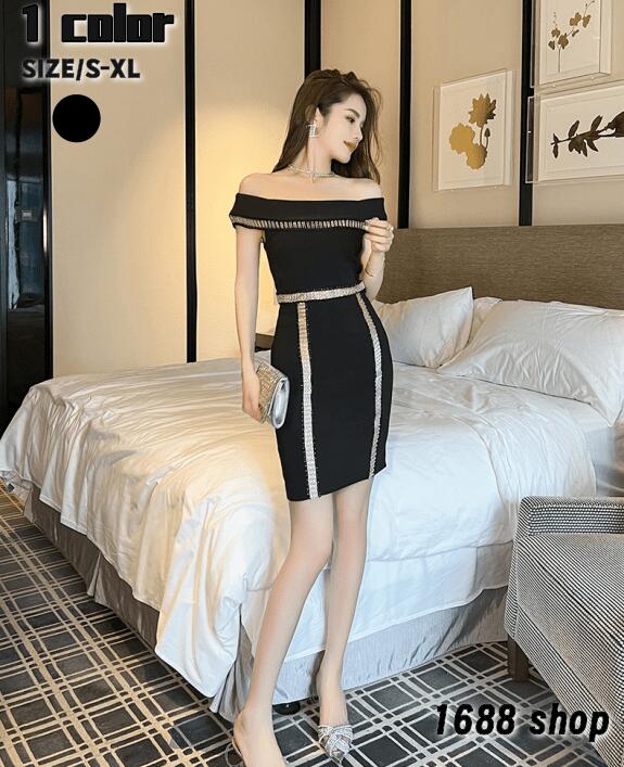 【高品質の製品】2025 タイトワンピース 姫系ワンピース　シンプル　ワンピース インポート ひざ丈 ミドル丈 エレガント　韓国ファッション シンプル Vネック パーティドレス 半袖　お嬢様 セクシー 5,701円