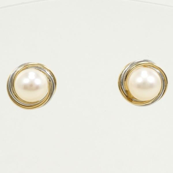 PT K18YG ピアス パール (真珠) 総重量約1.0g ジュエリー 中古