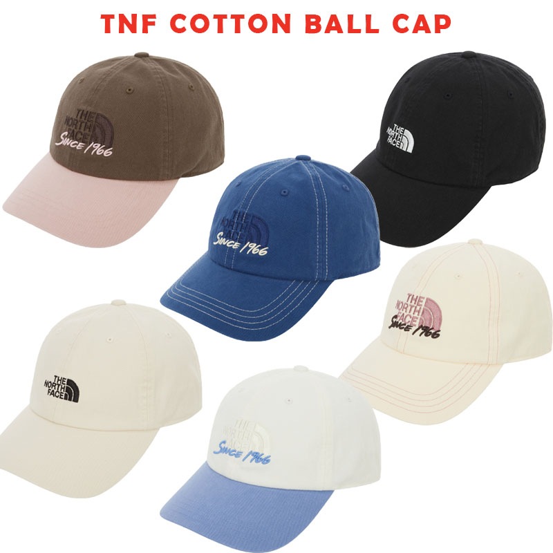 韓国正規品保証 関税負担なしNE3CR00A TNF COTTON BALL CAPデイリー 基本 着装 男子 女子 人気 韓国 ファッション 男女共用 アウトドア