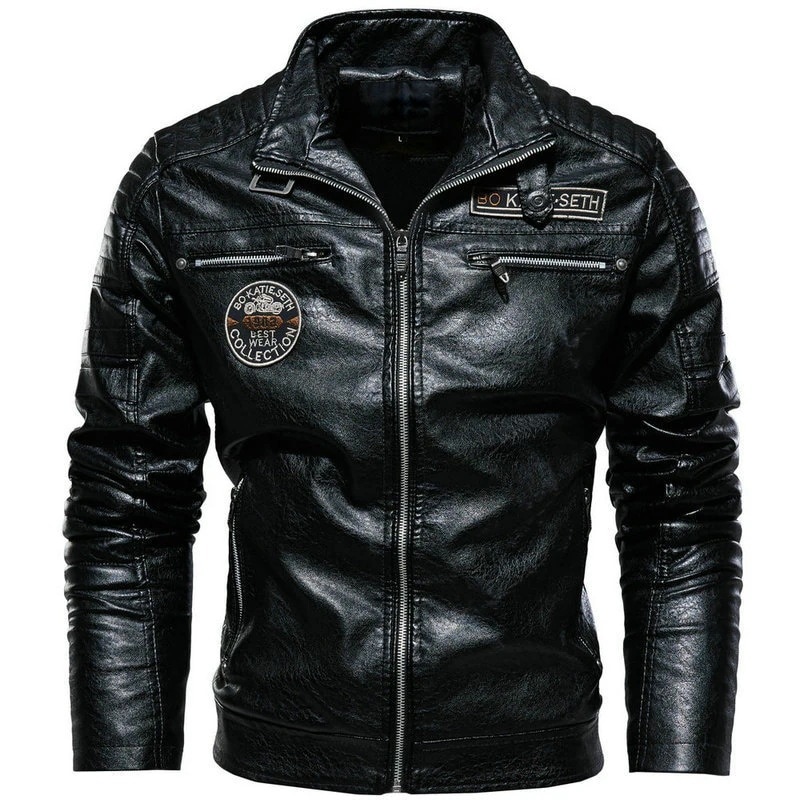 目玉品超人気ライダースジャケット革ジャンレザージャケットメンズバイクジャケット立ち襟ライダースシングル防寒防風アウターフェイクレザー