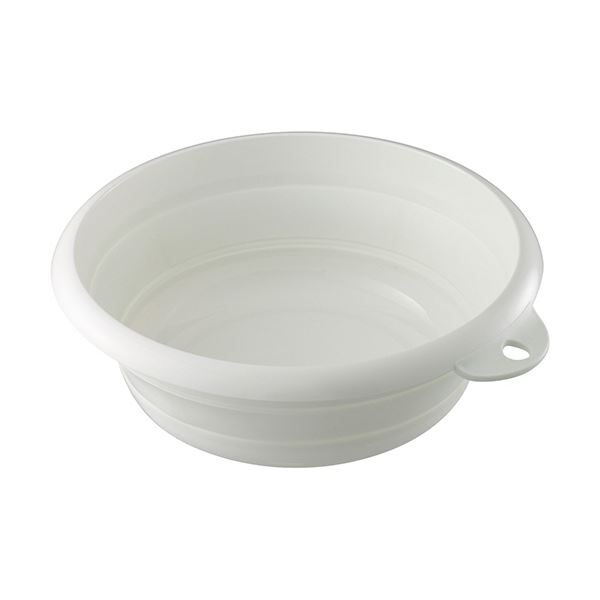 （まとめ） 伊勢藤 折りたためる ソフト湯おけ2.5L ホワイト I-522W 1個 3セット