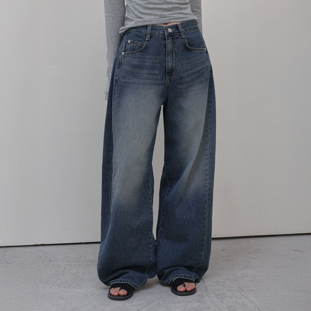 メリシサイドラインワイドデニムパンツ