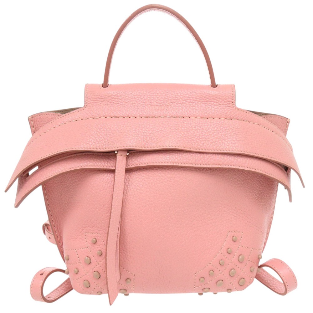 美品 ウェーブラインミニバックパック リュック・デイパック レザー ピンク 0555【中古】 レディース 30,745円