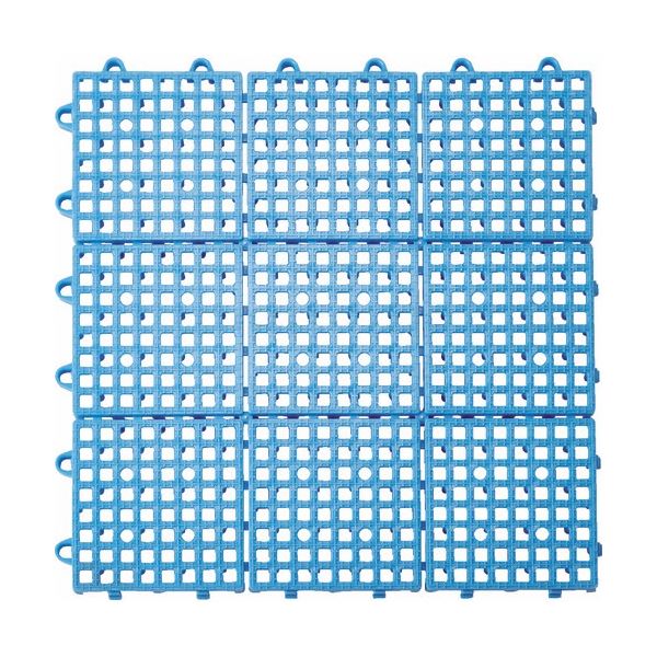（まとめ）抗菌/防炎ジョイントスノコ 300x300mm ブルー TJSD30-BL 1枚[x5]