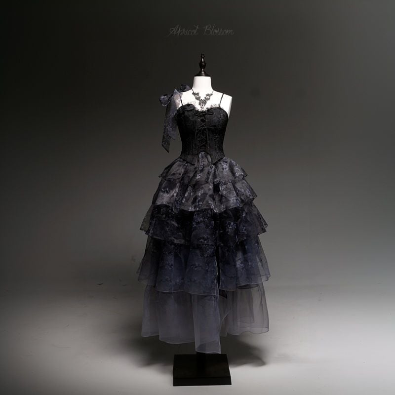 魔女市杏樹Lolitaタキシード姫芸考ロリータ成人式ガーターグラデーション優雅スカート