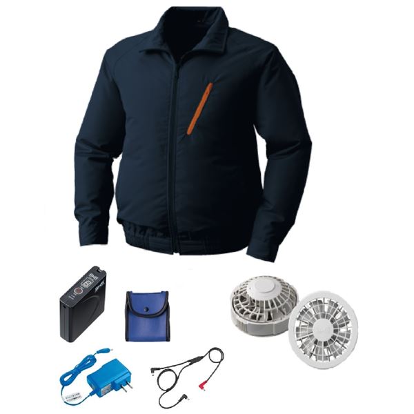 【新品】KU90510 空調服 R ポリエステル製 FAN2200BR・RD9261・LISUPER1セット ネイビー M KU90510 空調服 ポリエステル製 FAN2200G/LISUPER1セット ネイビー M