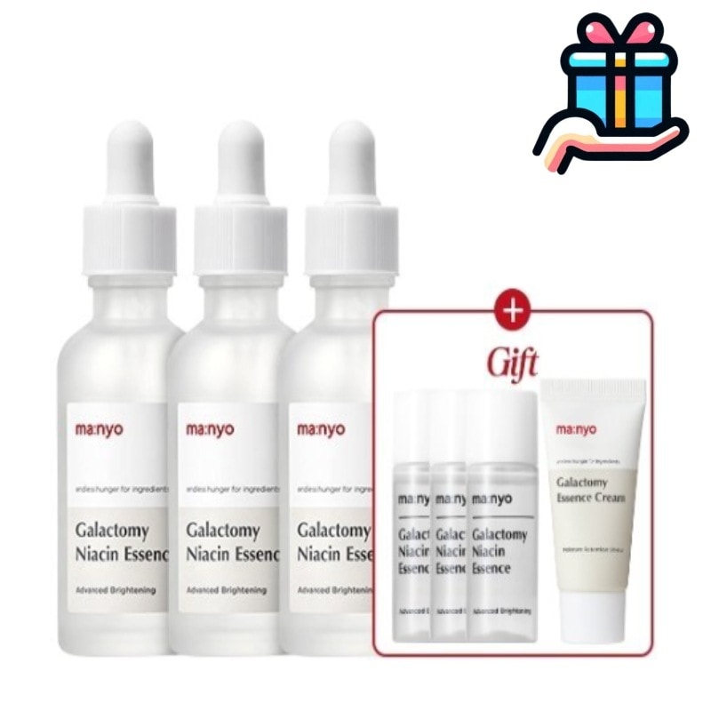[大容量 企画商品 2+1] MANYOガラクトミー ナイアシン エッセンス 50ml*3 総容量 150ml 追加 エッセンスx3+クリーム1 韓国コスメ 韓国人気 スキンケア 肌のキメ 敏感肌