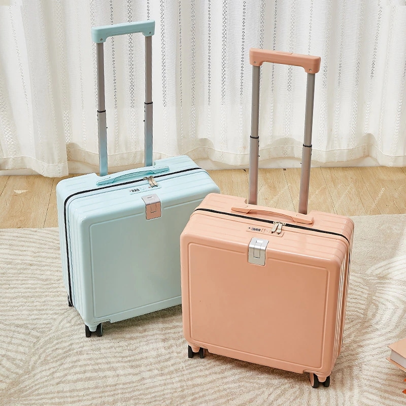 ビジネス旅行用スーツケース 小型充電式キャビンスーツケース 女性用軽量荷物無料チェックイントロリーケース 18インチパスワードボックス 9,015円